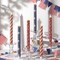 6 Pcs 4th of July Taper Candles - 10.6 Inch Patriotic Flameless Candles - Battery Operated Red White and Blue LED Candlesticks with Realistic 3D Flicker - American Flag Decor for Independence Day Table & Mantel